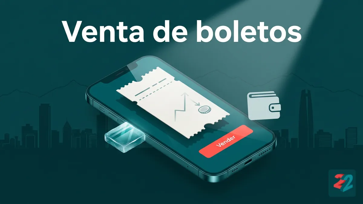 Mockup de venta anticipada de boletos de apuestas (cash out) en 22bet Chile