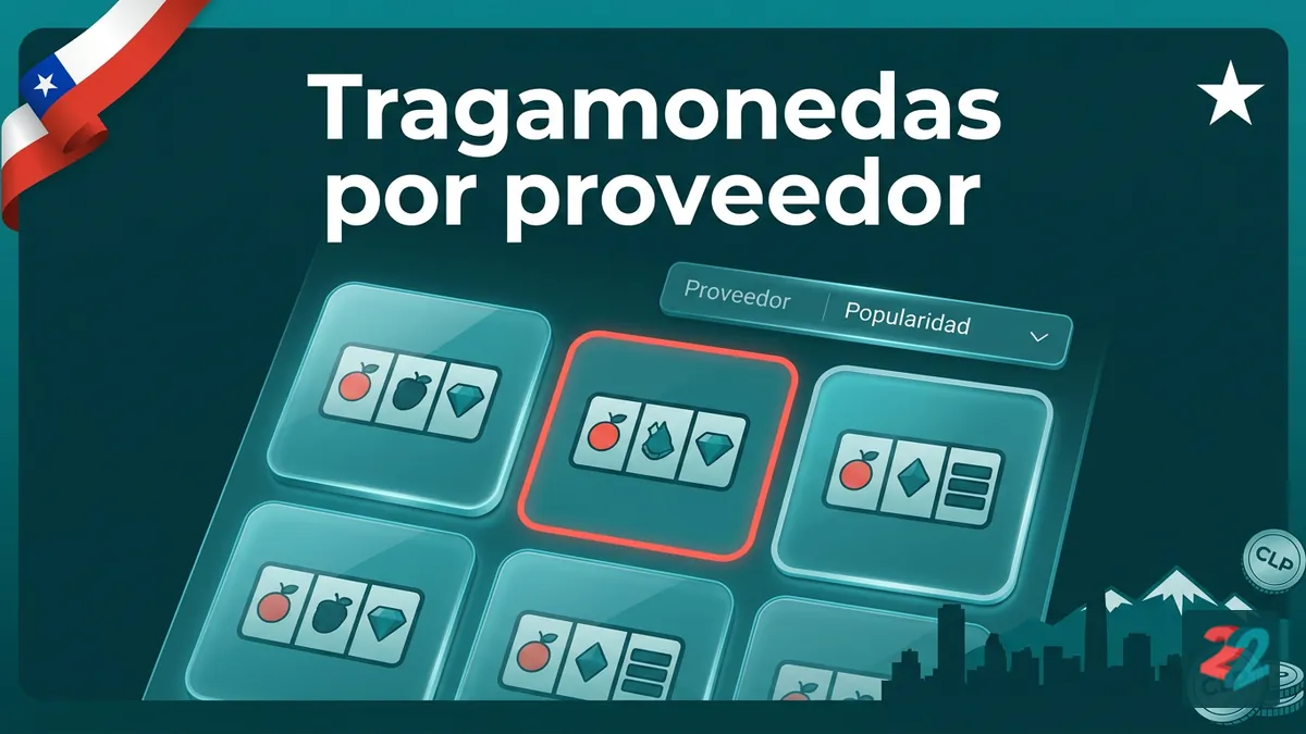 Filtro de tragamonedas por proveedor en el catálogo de juegos de 22bet Chile