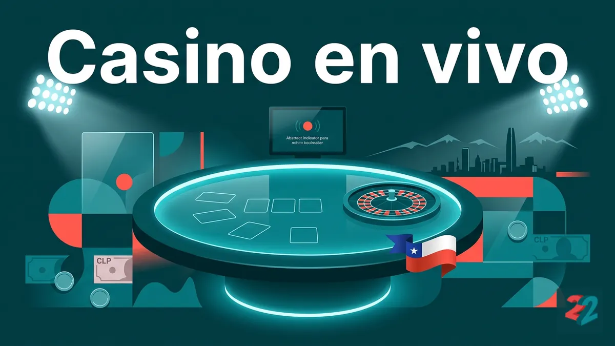 Mesa de casino en vivo estilizada del catálogo de juegos de 22bet Chile