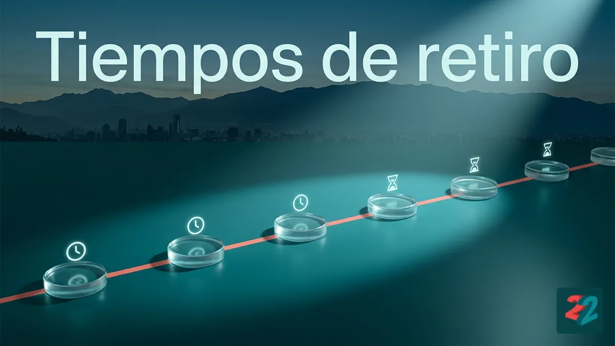 Línea de tiempo de plazos de procesamiento de un retiro en 22bet Chile