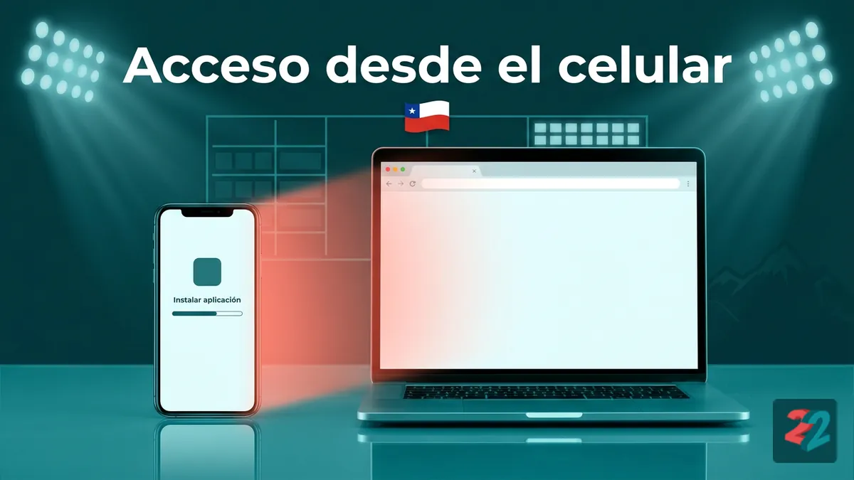 Acceso a 22bet Chile desde el celular por navegador, app o versión PWA